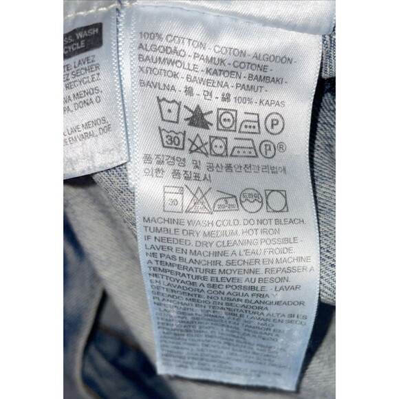 Levis Denim Jean Trucker Jacket Mens Small Blue Fade Wear Pattern - Picture 6 of 8